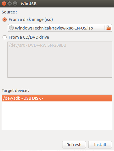 Using WinUSB to create Windows Bootable USB in Ubuntu